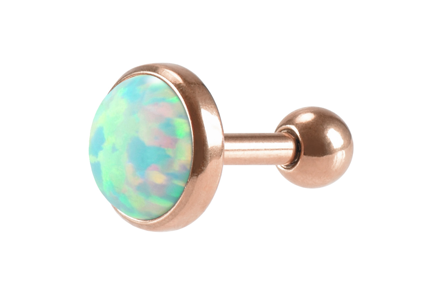 Chirurgenstahl Ohrpiercing SYNTHETISCHER OPAL ++SALE++